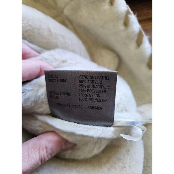 Wilsons Leather Jacket Coat Womens 2XL Brown Suede Faux Fur Trim Hooded - Picture 2 of 14